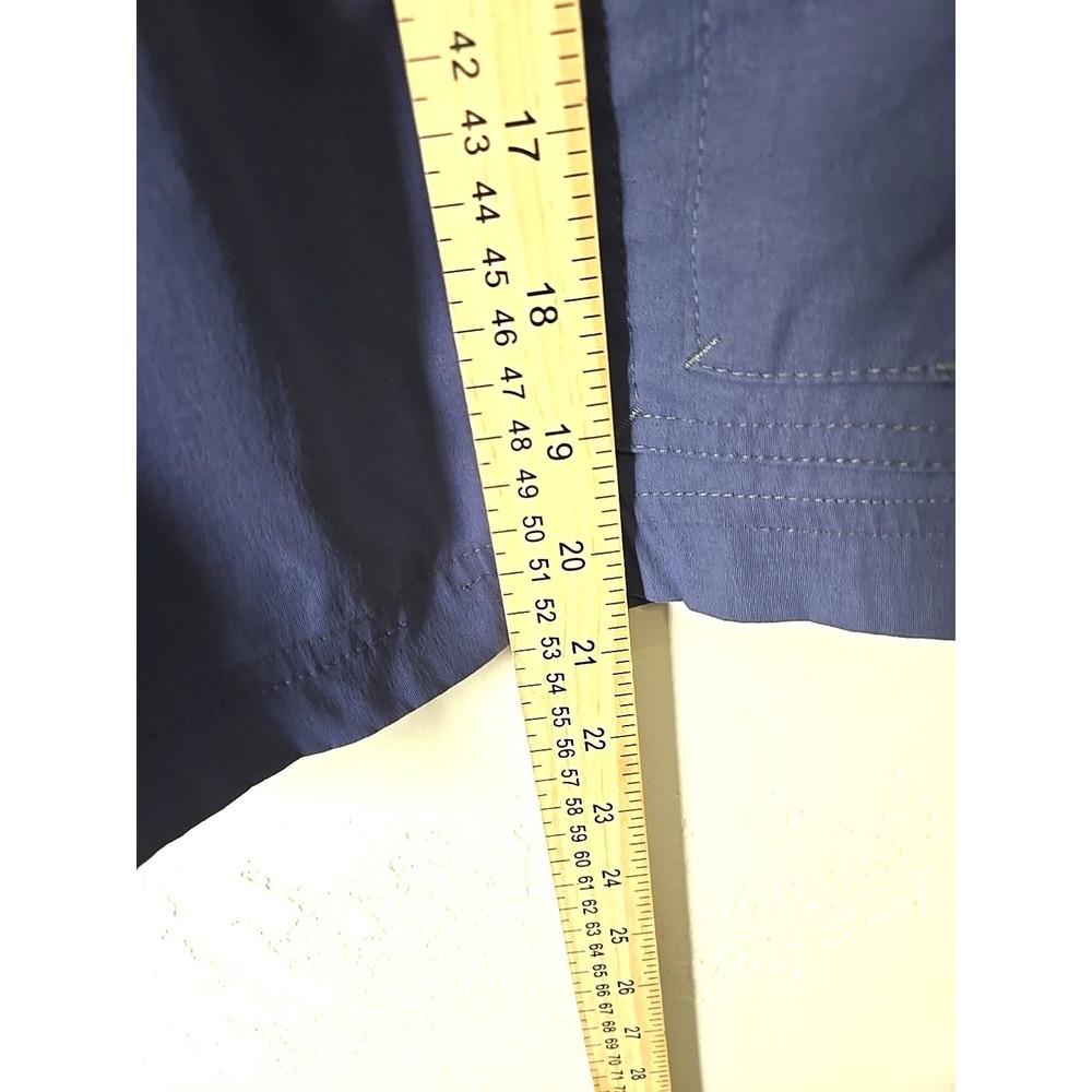 Eddie Bauer Rainier Shorts Men's 36 Blue Hiking Cargo Travex Stretch Tech 10" - Picture 4 of 12